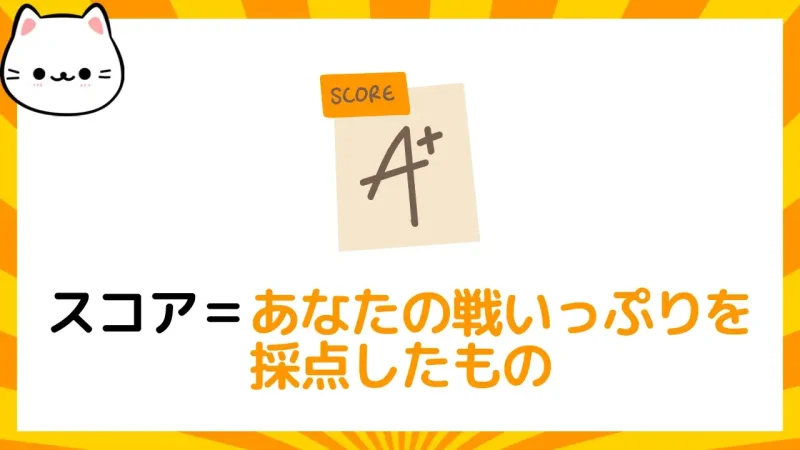 にゃんこ大戦争スコアとは採点結果